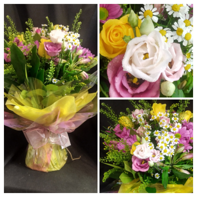 Our Signature Posy - Our Signature Cellophane Posy. The perfect gift for any occasion. A sweet cellophane posy of flowers chosen and perfectly arranged by our florists, no need for a vase. Please note that the colour and design will vary from the image shown.