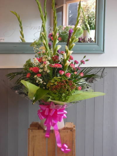 Posy box design - A beautiful selection of seasonal flowers arranged in florist foam and presented in a gift box. One of our most popular designs.