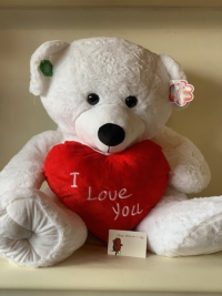 Large Teddy - Why not add on this gorgeous large teddy to your  flower order or can be delivered without flowers.

We deliver to all areas in our locality, including Gosport, Fareham, lee-on-Solent, Stubbington, Titchfield and their surrounding areas. We offer a same day delivery on all orders placed before 2pm. A click and collect service is offered through our website if you prefer. All of our designs are made by our highly trained skilful florists on site. On our website you can find flower arrangements for every occasion. Although our website is vast and varied we aware that some customers have special requirements that we are always available to consult in order to meet all your floral needs. Contact details as follows, you can call us on 023 92520123, use our contact page to send us a message or even come into the shop and see us face to face.