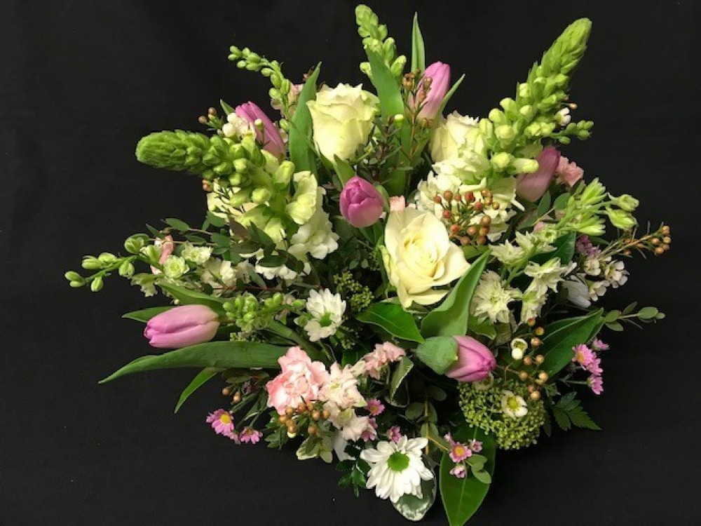 Funeral Pink and white posy