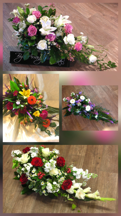 Florist Choice Single Ended Spray - Funeral flowers Gosport. Funeral flowers Fareham. Send flowers Gosport. Gosport florist