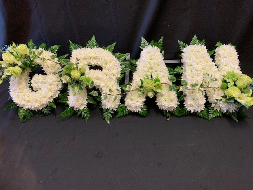 GRAN floral letters
