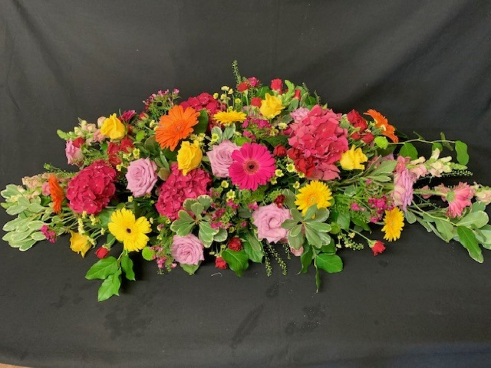Colourful Casket Spray