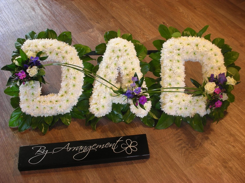 DAD Floral Letter Tribute