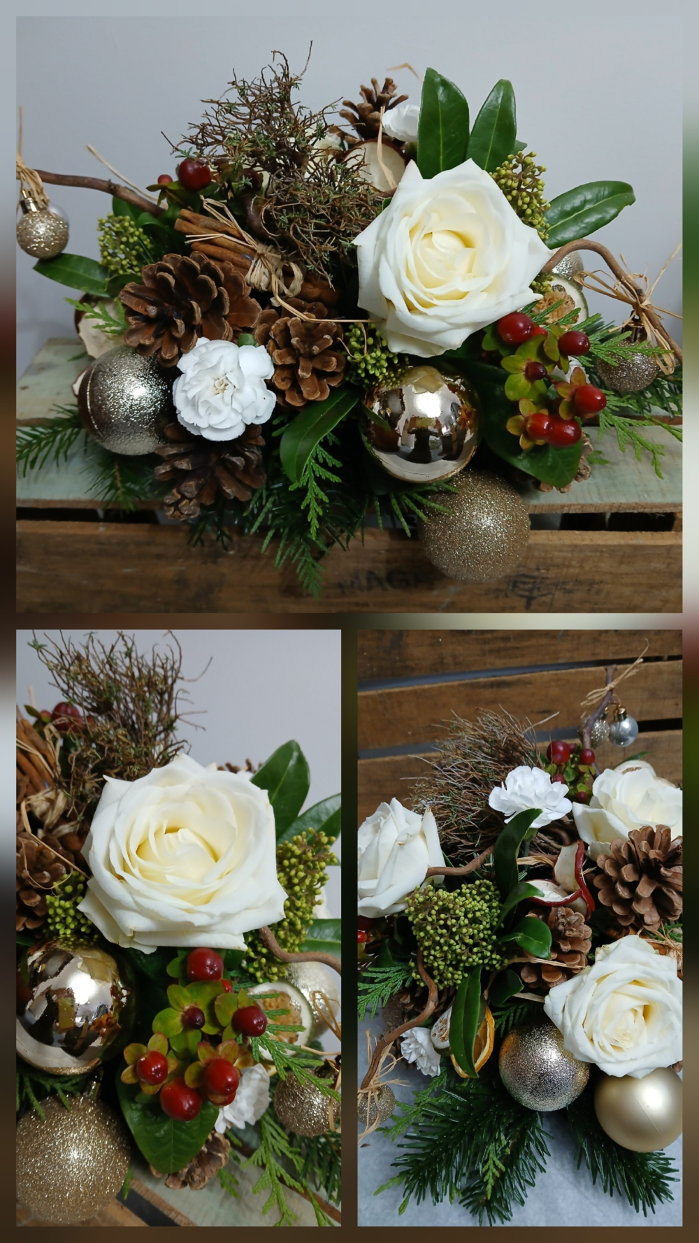 Festive Christmas Table Arrangement