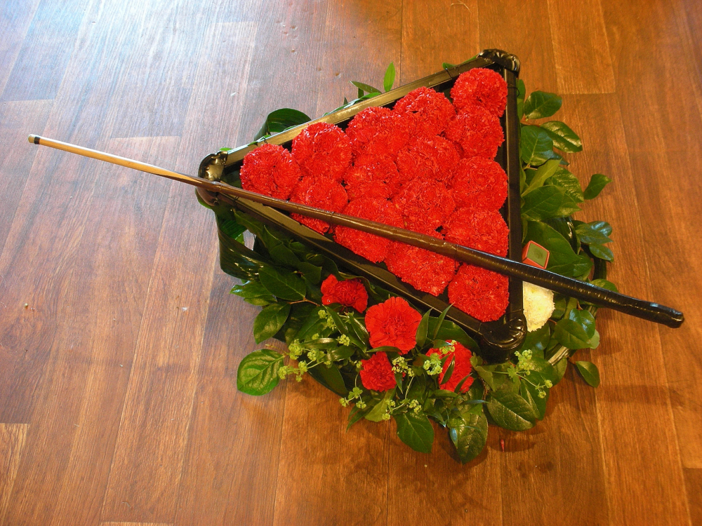 Snooker Funeral Flower Tribute