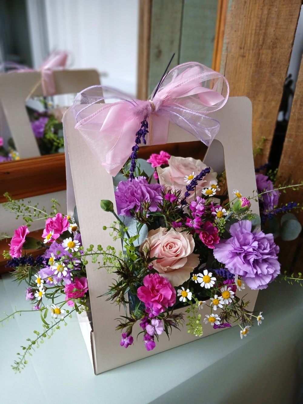 Delightful Gift Bag Flower Arrangement